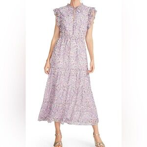 Chiffon Floral Midi Dress